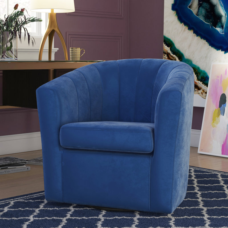 Blue Elephant 77.98Cm Wide Velvet Swivel Tub Chair & Reviews Wayfair